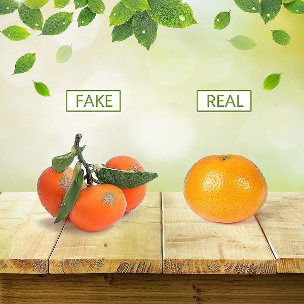 Falsk Mini Mandarin Orange Kunstig Frugt Simulering Fake Naturtro Til Hjemmefest Køkken Festival Dekoration 3 Stk