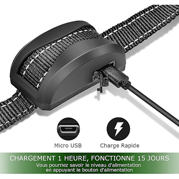 Hundhalsband för att stoppa skällande - 3 lägen Elektrisk chock/Vibration/Känslighet Hjälper till med säker och skonsam träning Automatisk IP65 Laddningsbart batteri Blod