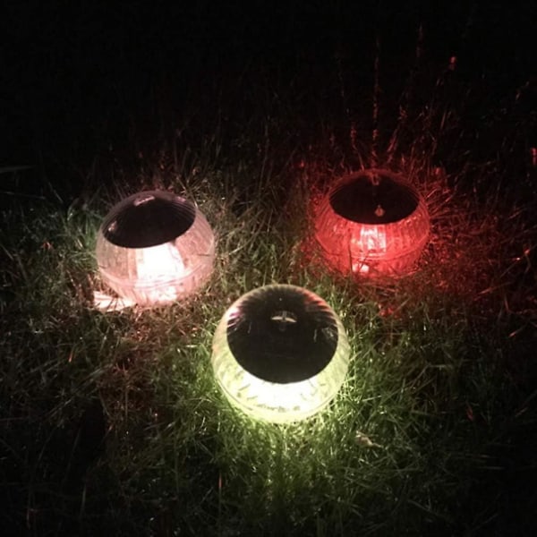 4st färgskiftande solljus magic boll för pool trädgårdsdekoration flytande ljus