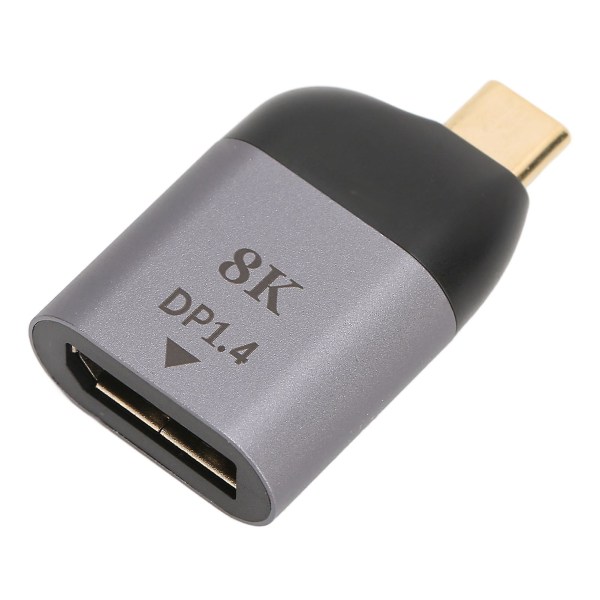 USB C til Display Port Adapter 8K 60Hz Høj opløsning Kompakt Bærbar USB C til DP Adapter kompatibel med Windows PC-YM