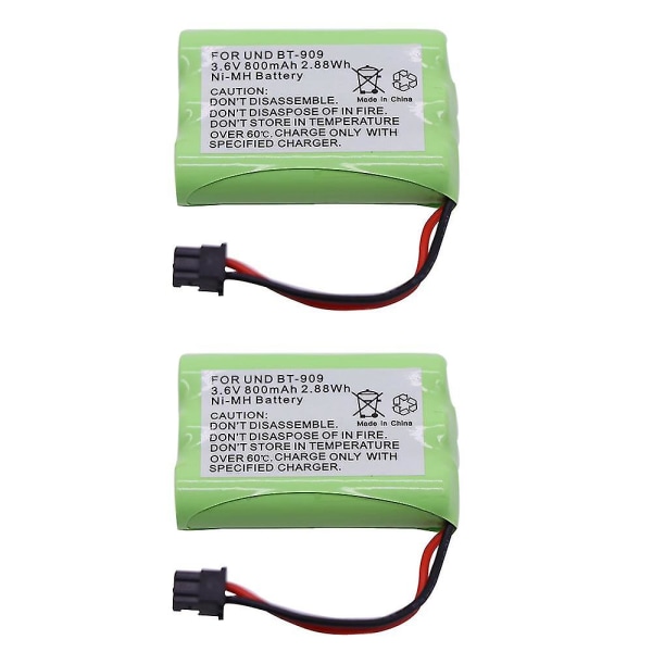 2 stk/parti batteri til Uniden Bt-909 Bt909 3*aaa 3,6v 800mah Nimh batteri til Rc-legetøj Elektrisk legetøj Sikkerhedsbelysningsfaciliteter