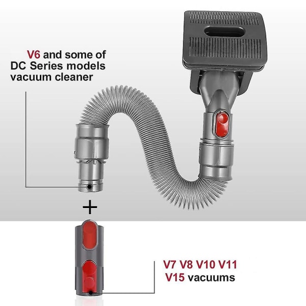 Yhteensopiva V15 V11v10 V8 V7 -imuri Koiran lemmikkieläinten karjaharja Hoitotyökalu Joustava jatkoputki-b