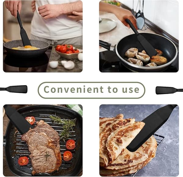 Non-Stick Spatelsett med 2 for Egg, Pannekaker, Pizza