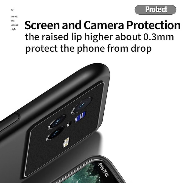 För Vivo X80 Pro Precise Cutout + Timprinted Phone case med inbyggd magnetisk metallplåt