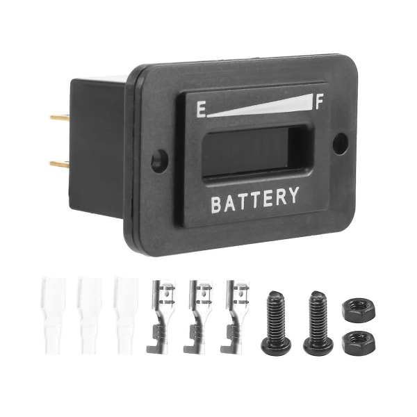 Golfvogn batterimåler 48V LED batteriindikator Batterimåler Batteriniveaumåler IP65 til Club C