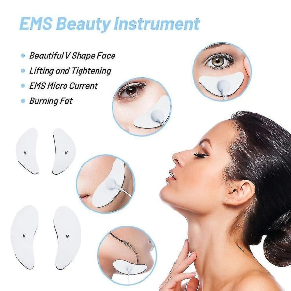 Ems Massager Ansiktskroppsmuskelstimulator med elektrod Ansiktsslankande kindbantning Skönhetsinstrument