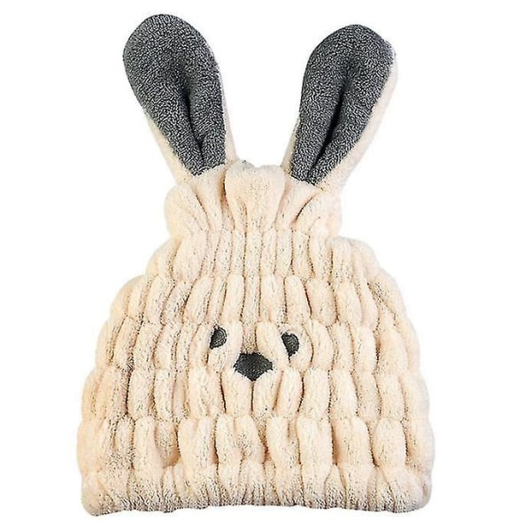 Tørt hår Cap Kvinne Søt Cartoon Bunny Absorberende mikrofiber hårhåndkle547