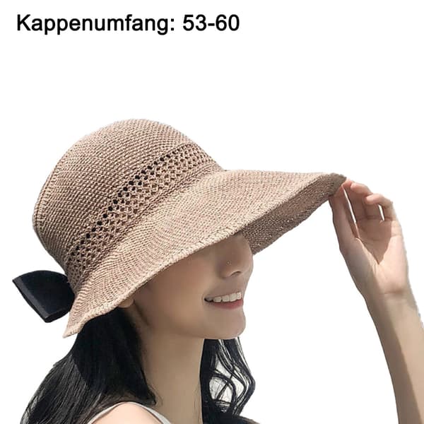 Solhatte til Kvinder Letvægts Foldbar/Pakkebar Strand Solhat, Khaki