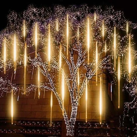 8 rør 144LED Meteorregnlys 30cm Julebryllupsfestdekor