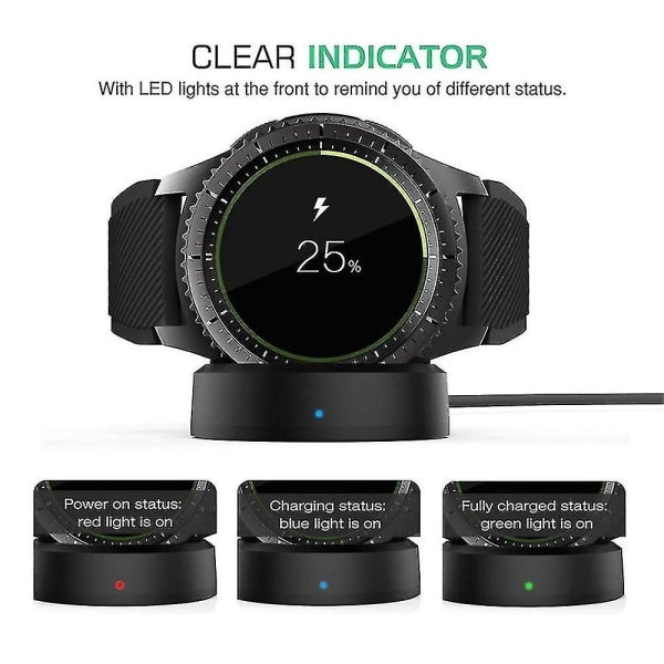 Trådløs Hurtiglader For Samsung Gear S3 Frontier S2 Klokkelader For Samsung Galaxy Watch