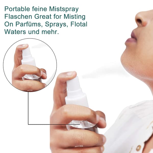 Transparent Sprayflaska - Bärbart Reseflaskset Parfymspray - 4*50 ml Sprayflaskor + 4*100 ml Sprayflaskor + 2*Trattar + 1*Etikett
