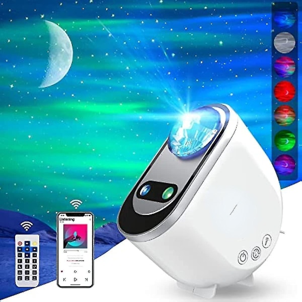 Northern Lights Star Projector, Aurora Projectors Galaxy Star Projector 6 White Noise Starry Sky Moon Lamppu