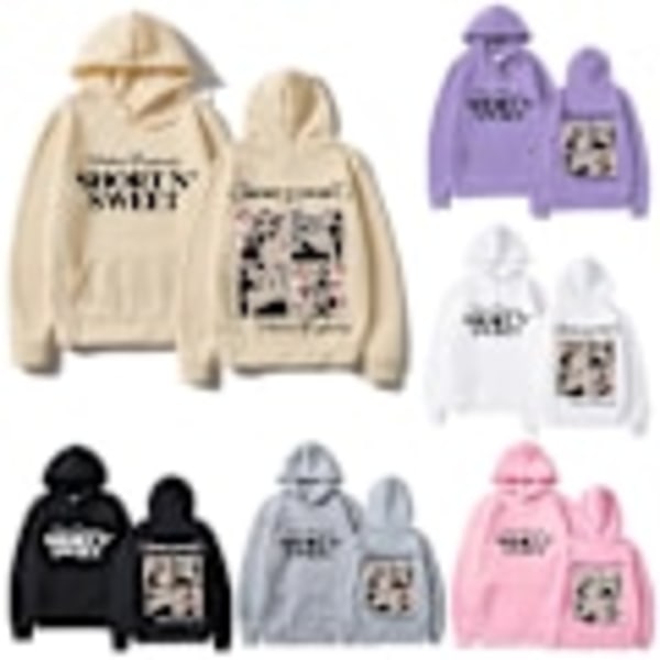 Sabrina And Carpenter Merch Hættetrøje Trykt Sweatshirt Løs Pullover Casual Langærmet Unisex Sort S