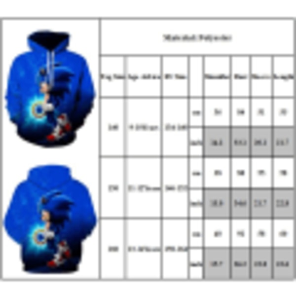 Sonic the Hedgehog hoodie barn pullover 150cm