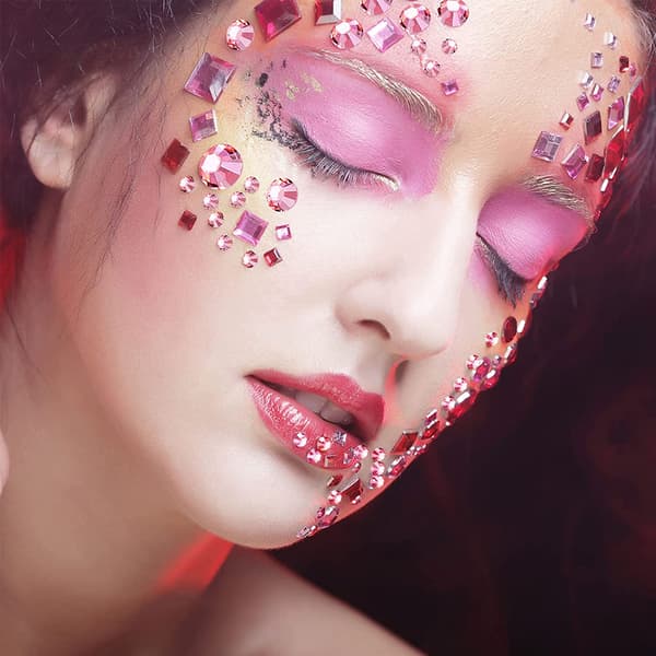 Flade Rhinestones til Neglekunst, lys lilla