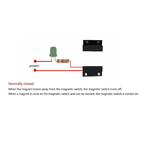 Magnetisk dörr- och fönsterkontaktsensor, normalt stängd strömbrytare, säkerhetslarm