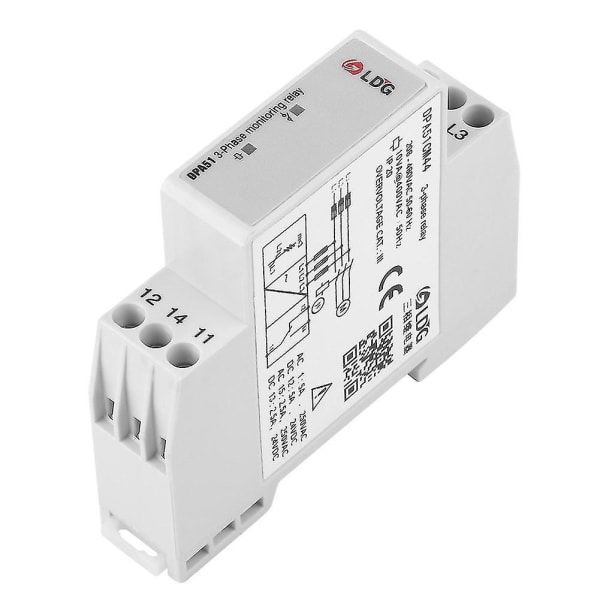 3-faset overvåking - dpa51cm44 3-faset overvåkingsrelé fasesekvensbeskytter 208-480vac