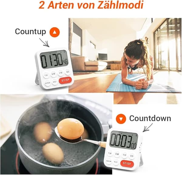 Digital Kjøkkentimer Eggtimer Magnetisk Stoppeklokke