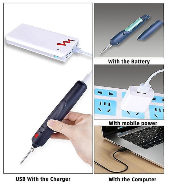 8w-15w USB lödkolv set justerbar temperatur Portable Home-dt