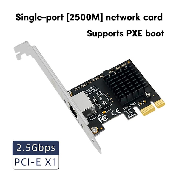 Pcie til 2.5gb netværkskort adapter Rtl8125bg chipset stik til stationær computer pc netværksadapter 2500m