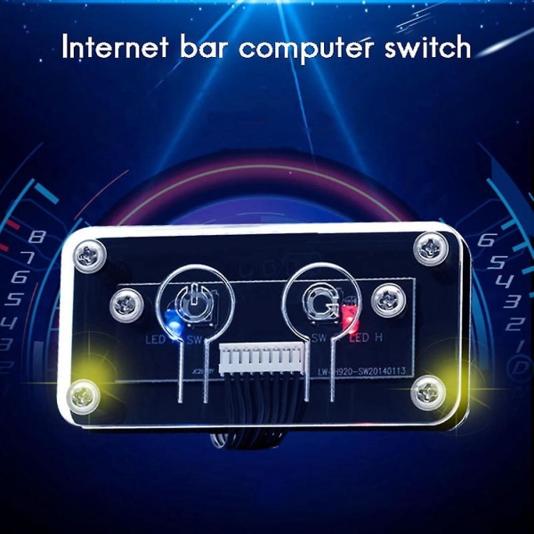 5x Desktop Computer Switch Ekstern Power Switch Strømknap+genstartsknap Pc Case Strømforsyning B