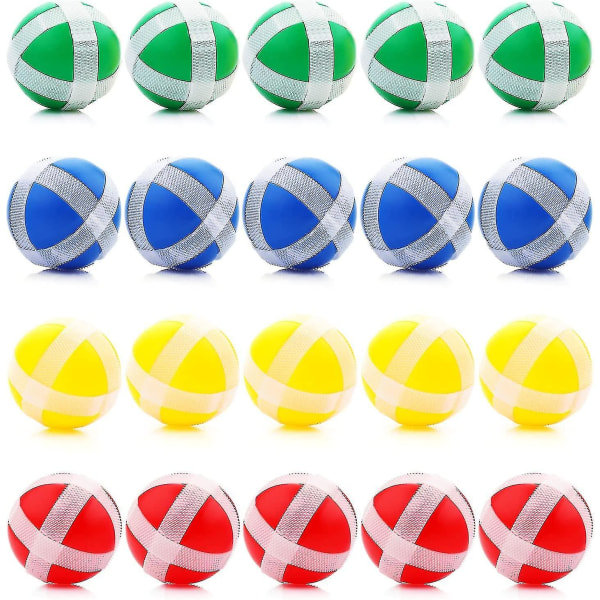 Pakke med 20 børnepile Erstaz-bolde Velcro-bolde til at kaste spil-diskudskiftningsbolde