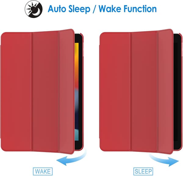 Etui til iPad 10,2-tommer (2021/2020/2019 model, 9./8./7. generation), Auto Væk/Sov Cover