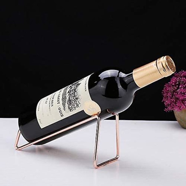 Creative Metal Red Wine Teline Yhden viinipullotelineen telineen näyttö kotiolohuoneen viinitelineeseen (ruusukulta)