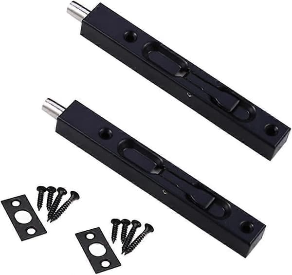 2 stk låser og hasper, 15 cm hasper og låser, kroker og hasper, C