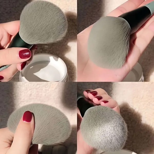 13-delad Professionell Sminkborste Set - Mjuka Syntetiska Borst för Perfekt Foundation, Rouge, Concealer och Ögonsmink - Oval Design, Doftfri