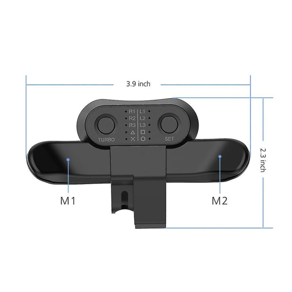 För Ps4 Extended Gamepad Bakåtknappstillbehör Kontrollpaddlar för Dualshock4 Bakre förlängningsnycklar