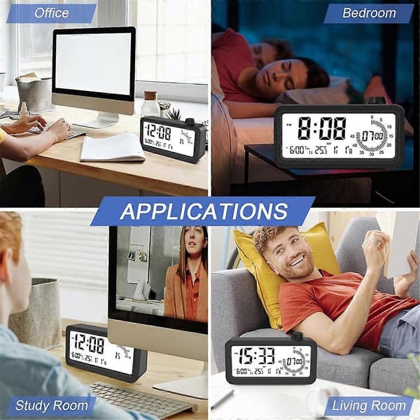 Digital Vekkerklokke Visuell Timer Dobbel Skjerm Nedtelling