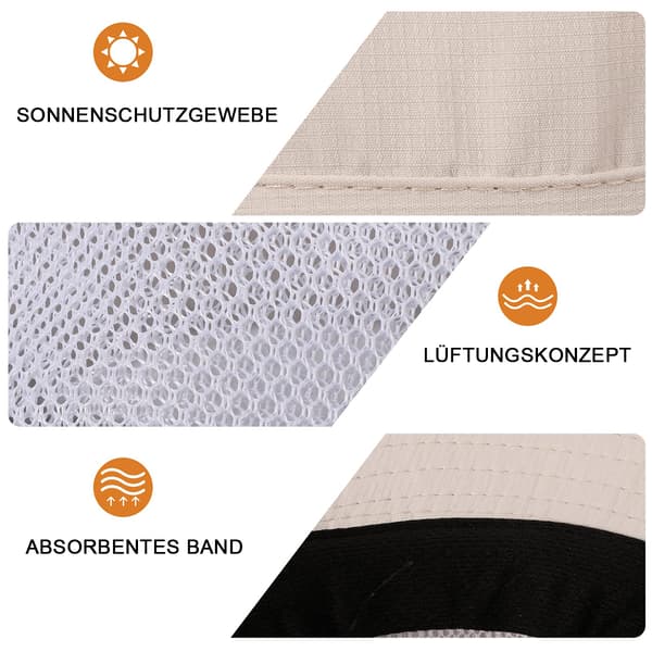 Foldbar solhat til damer, solbeskyttende hat UPF 50+ sommerhat med halsrem