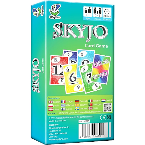 SKYJO af Magilano - Det sjove kortspil til børn og voksne.