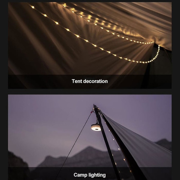 Multifunksjonell bærbar campinglampe