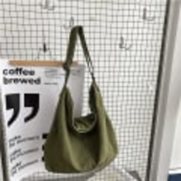 Axelväska för damer Shopping Canvasväska Dam Stor Kapacitet Crossbody Väska Dam Designer Handväska Grön