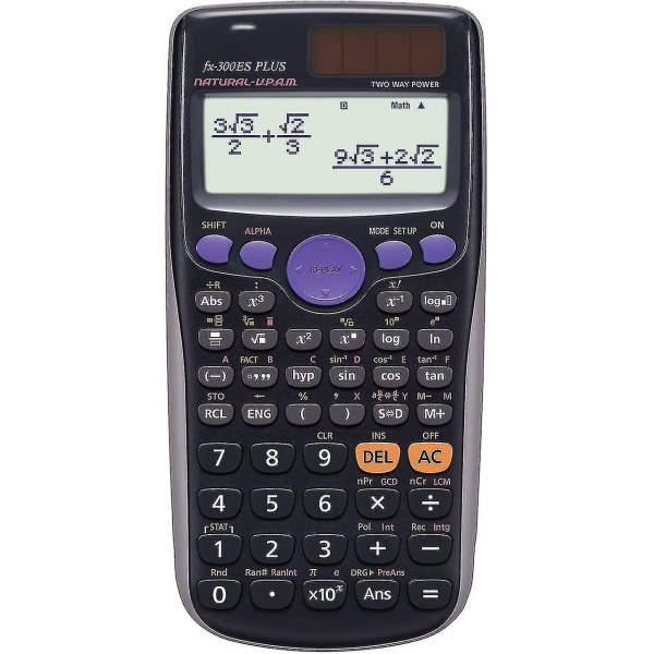 Fx-82es Plus vitenskapelig kalkulator, svart