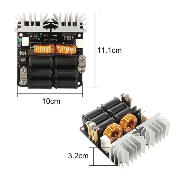 1000W ZVS 20A induktionsuppvärmningspanelmodul för induktionsuppvärmning med lågspännings DC-strömförsörjning 12-48V