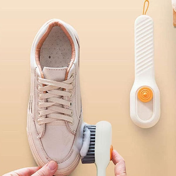 Nestemäinen kenkäharja | Pehmeä harjas puhdistusharja kotitalouksille | Pyykin kuurausharja, kenkien hankausharja, pitkällä ergonomisella kahvalla suurelle alueelle