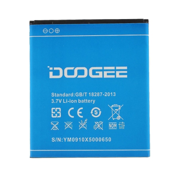 3,7 V 2400 mAh Li-ion akun vaihto Doogee X5:lle