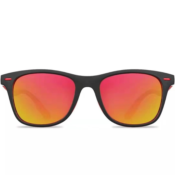 Unisex solglasögon i polariserad aluminium Vintage solglasögon för män/kvinnor Röda