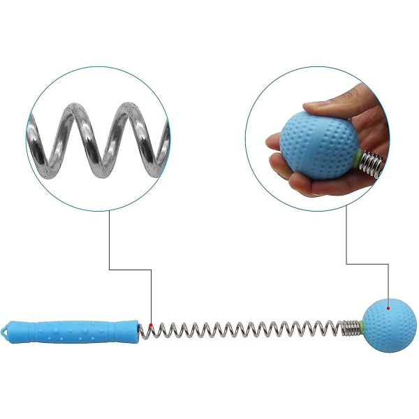 2 pakker massasjeballhammer - manuell golfmassasjeapparat for rygg (blå)