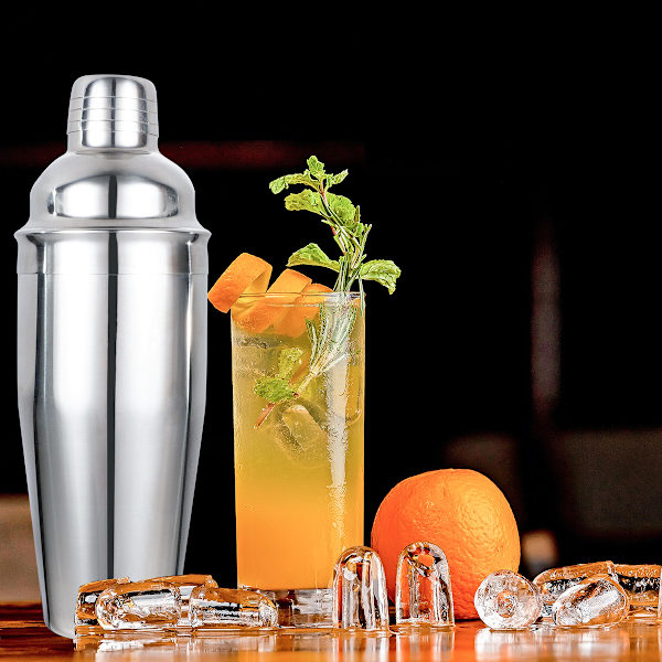 Cocktail Shaker Set - Rostfritt stål Silver 5-delars set