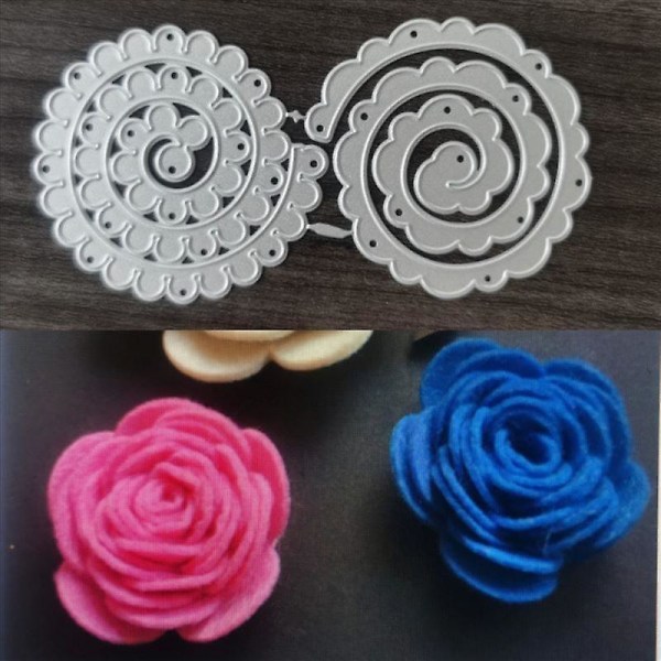 Spiral blomst metal skærematricer 3d udskæringer Stencil Dekorativt håndværk Prægeværktøj til gør-det-selv scrapbog Album Paper Card Multi Style