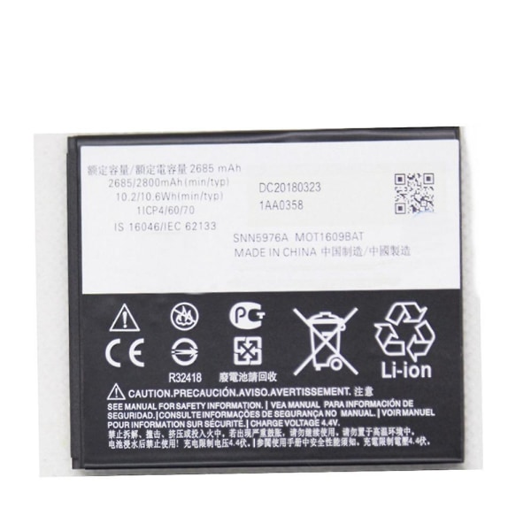 Gk40 batteri 2685mah Mot1609bat kompatibel med Motorola Moto E3 G4 Play Xt1607 Xt1609 Xt1670 Xt1671 Xt1672 Xt1675 mobiltelefon