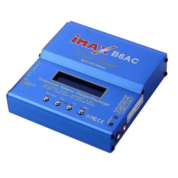 Yhteensopiva B6ac 80w Rc Balance Charger + xt60 Cable Digital Li-ion Life Nimh Nicd Lipo -akun purkurin kanssa Eu Plug-ln kanssa