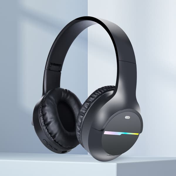 Nye M9 LED Lysende Bluetooth Hovedtelefoner til DJ Trådløs Musik, Universal til Mobilspil, Sort