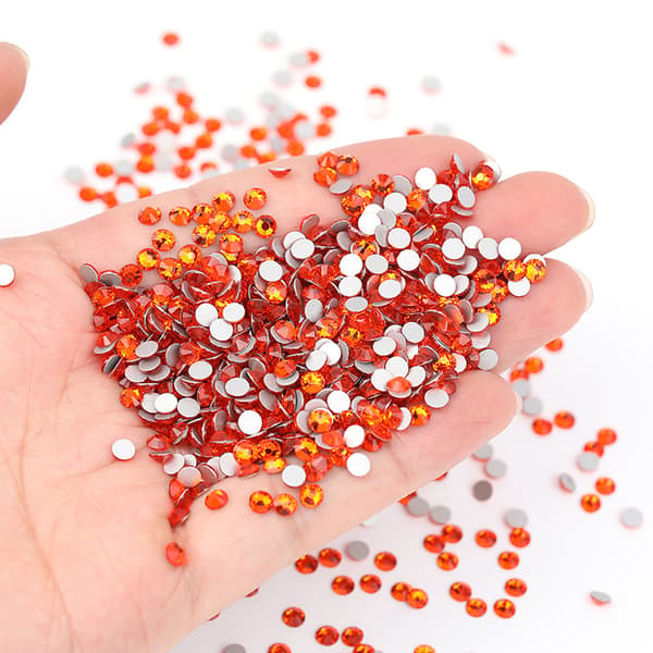 Flat Backs Rhinestones Nail Arts, oransje