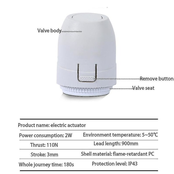 Gulvvarmeventil Nc Ac 230v Elektrisk Termisk Aktuator Manifold For Varmekabel Under Gulv