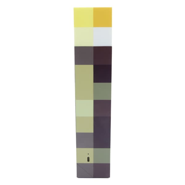 REMAKE Minecraft Brownstone -soihtu - 28 cm LED-yövalo - USB C